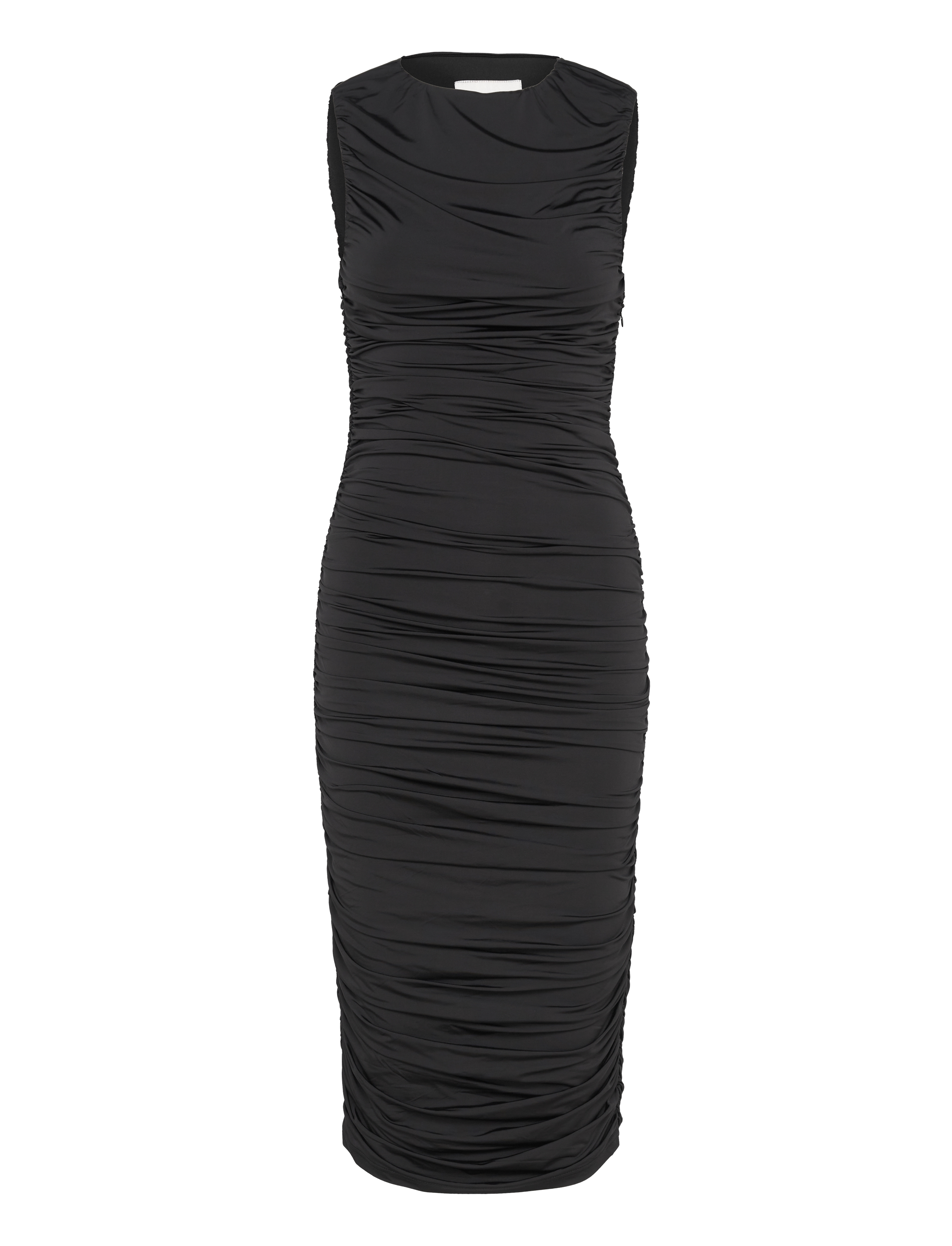 Malina - Katherine draped jersey midi dress - black - 1