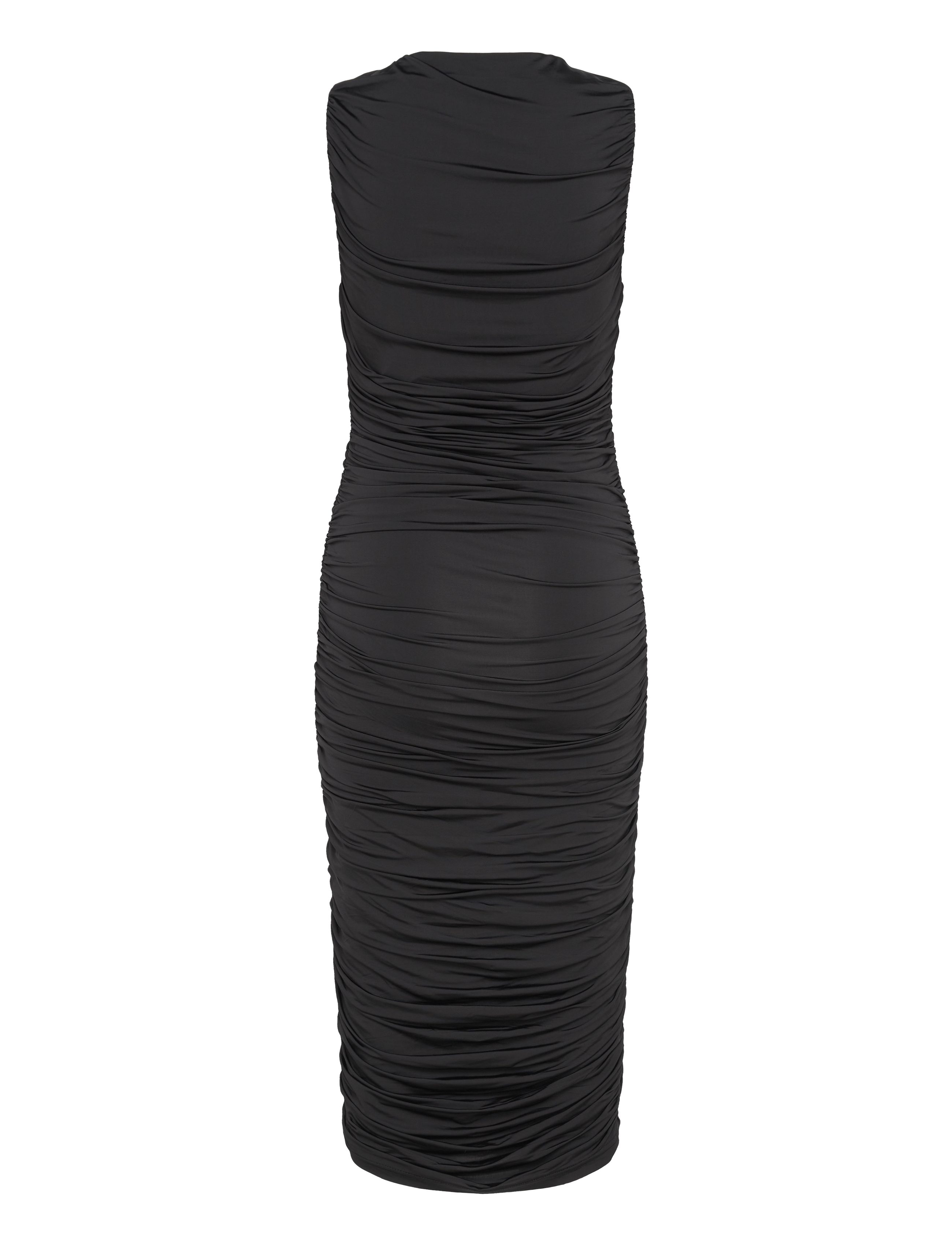 Malina - Katherine draped jersey midi dress - black - 2