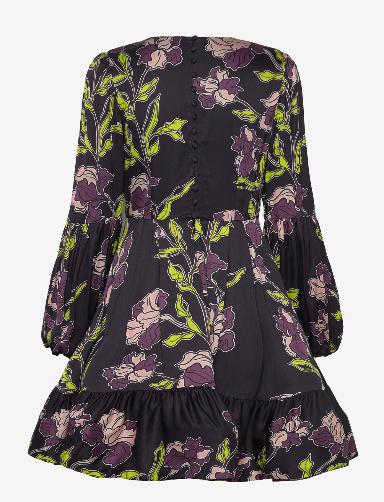 Malina - Jasmine ruffled mini dress - cocktail dresses - fall florals black - 2
