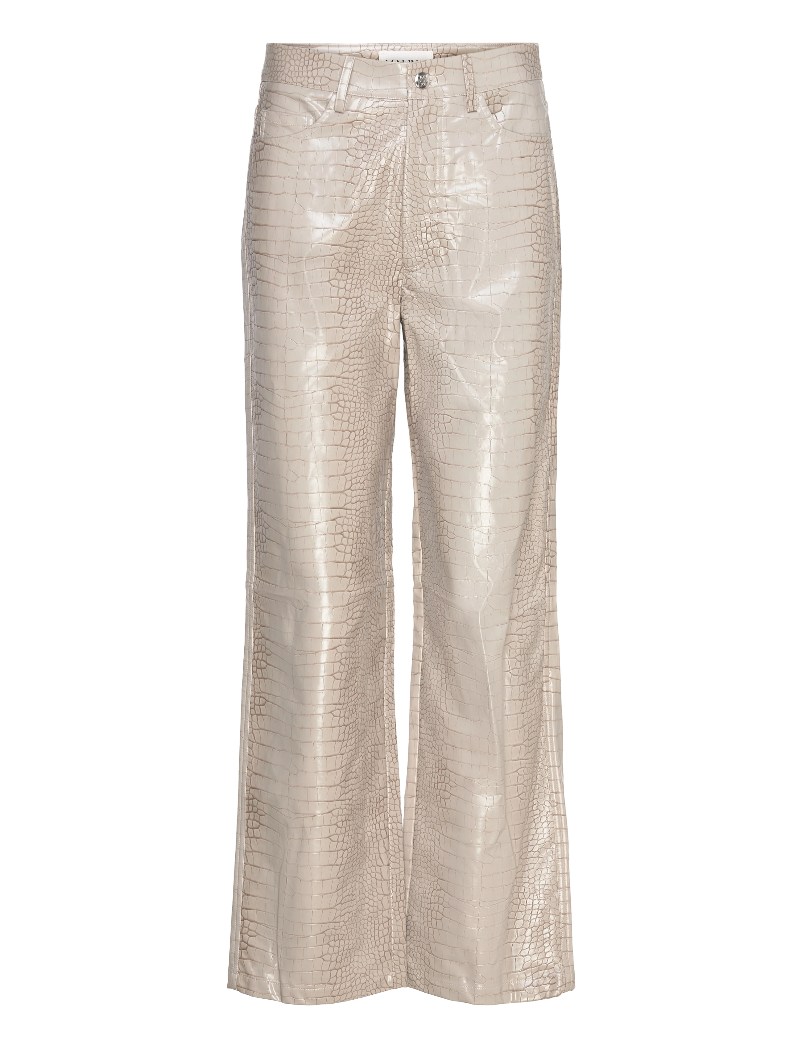 MALINA Daphne Straight Bein Metallic Hosen Grau - Lx105 - Damen