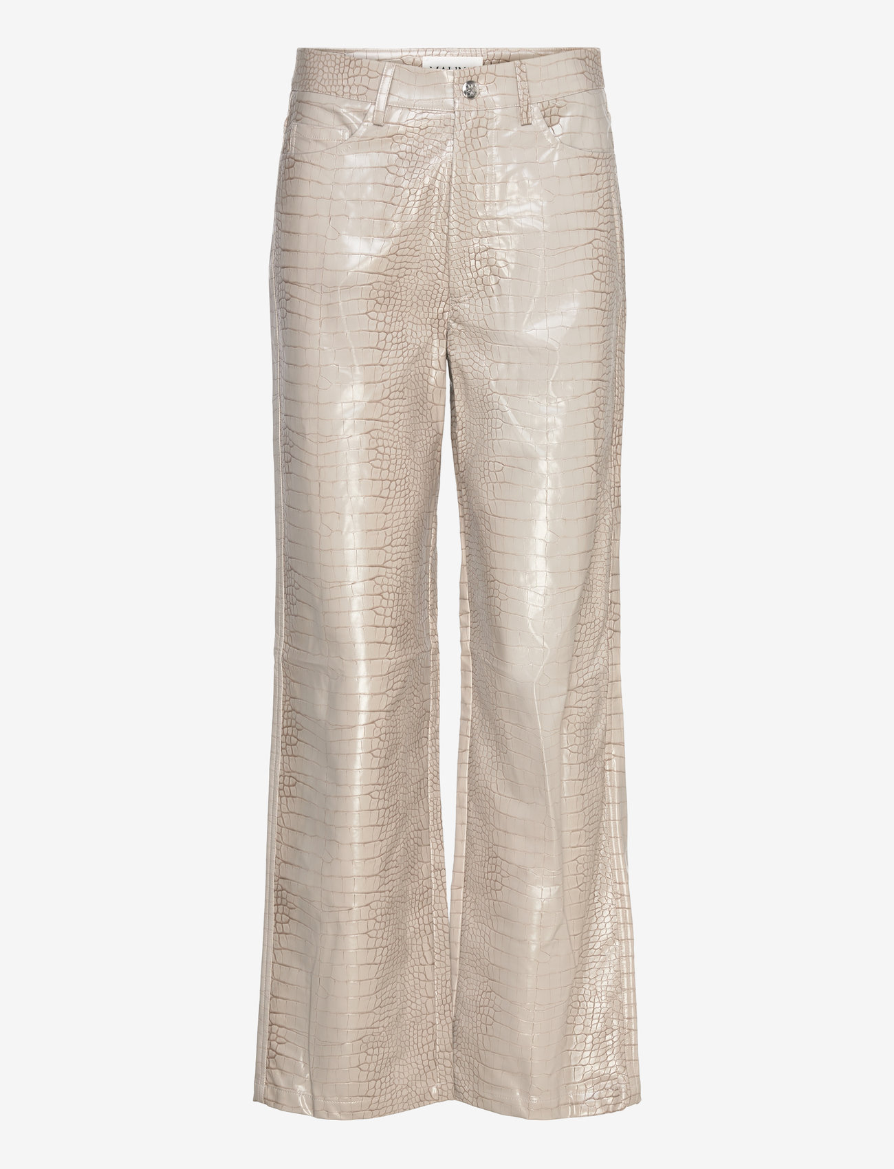 Malina - Daphne straight leg metallic pants - raka byxor - grey - 1