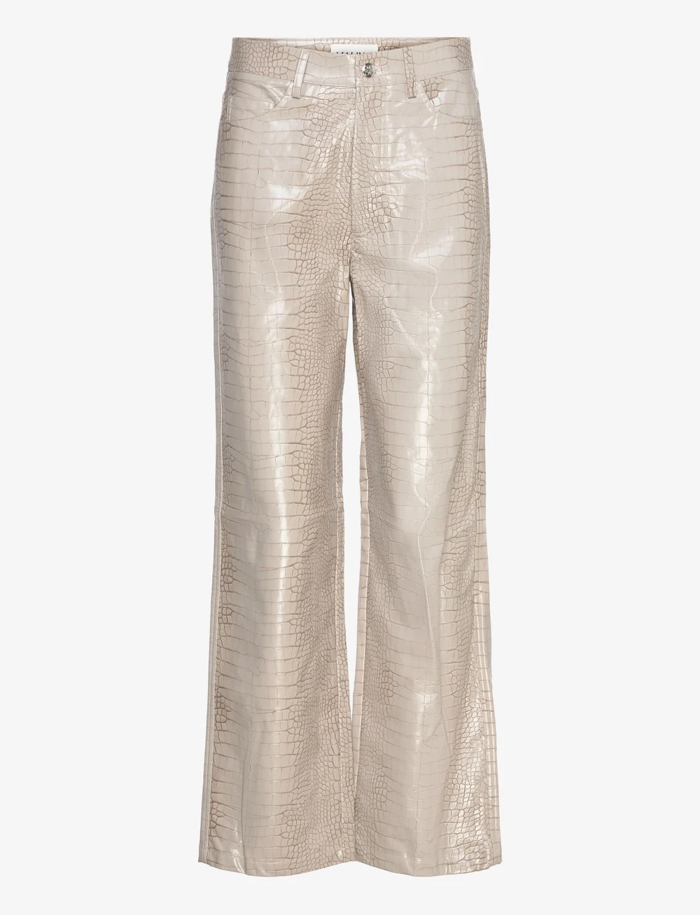 Malina - Daphne straight leg metallic pants - bukser med lige ben - grey - 1