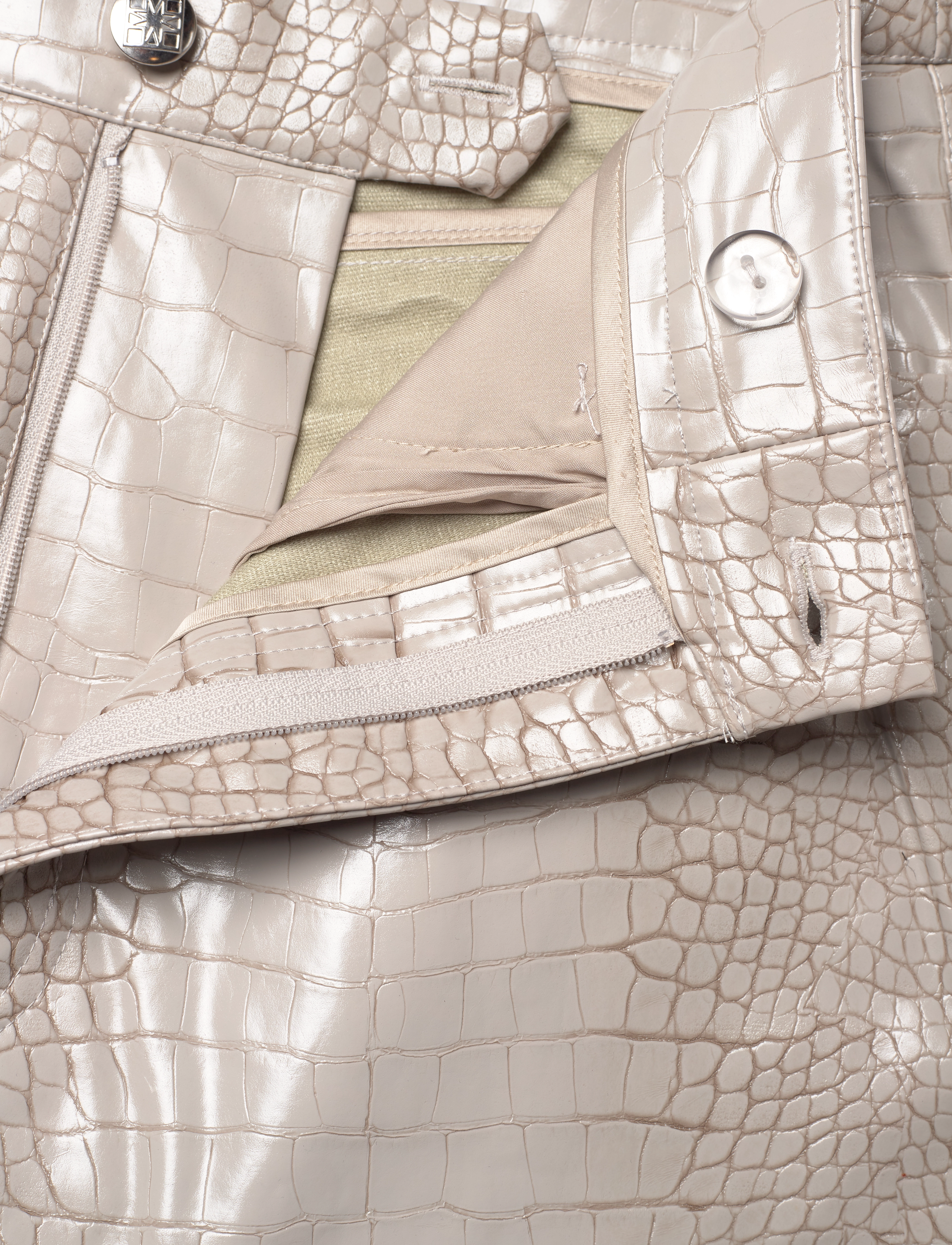Malina - Daphne straight leg metallic pants - sirge säärega püksid - grey - 4