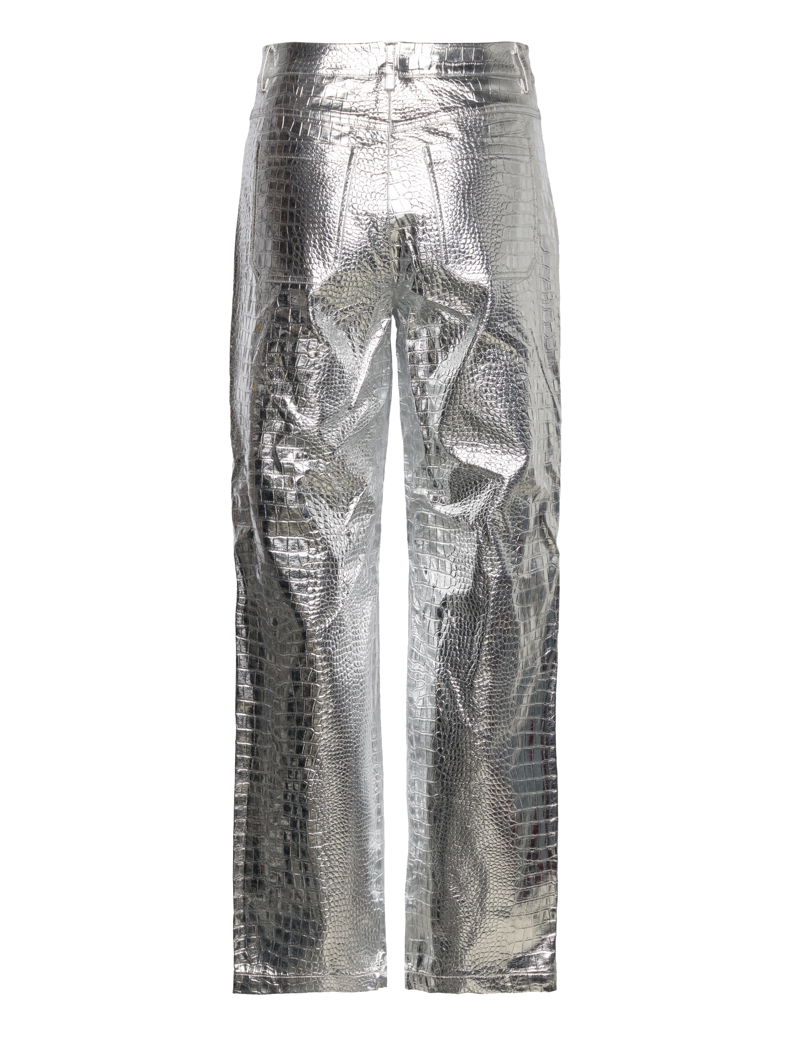 Malina - Daphne straight leg metallic pants - bukser med lige ben - silver - 2