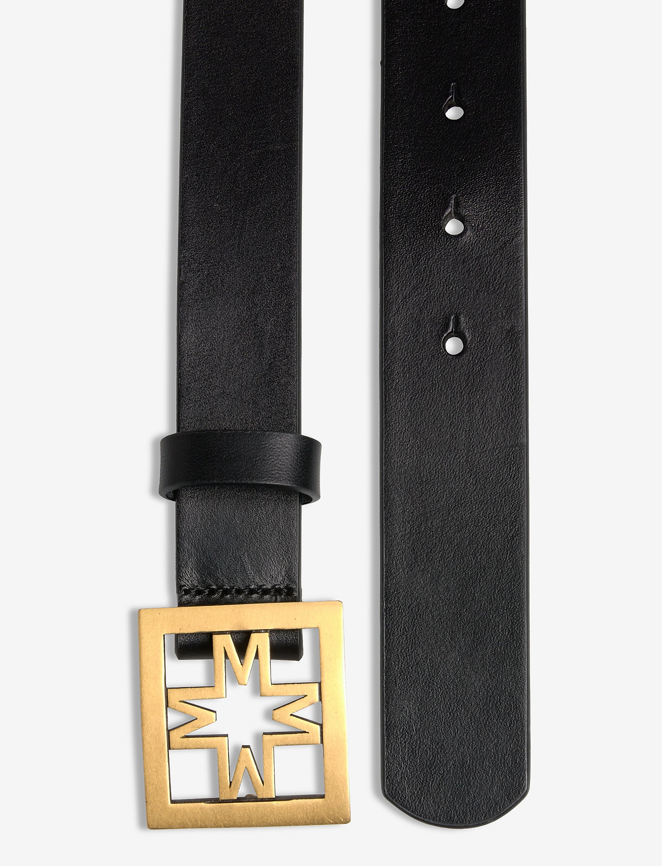 Malina - Iconic thin leather belt - belter - black - 1