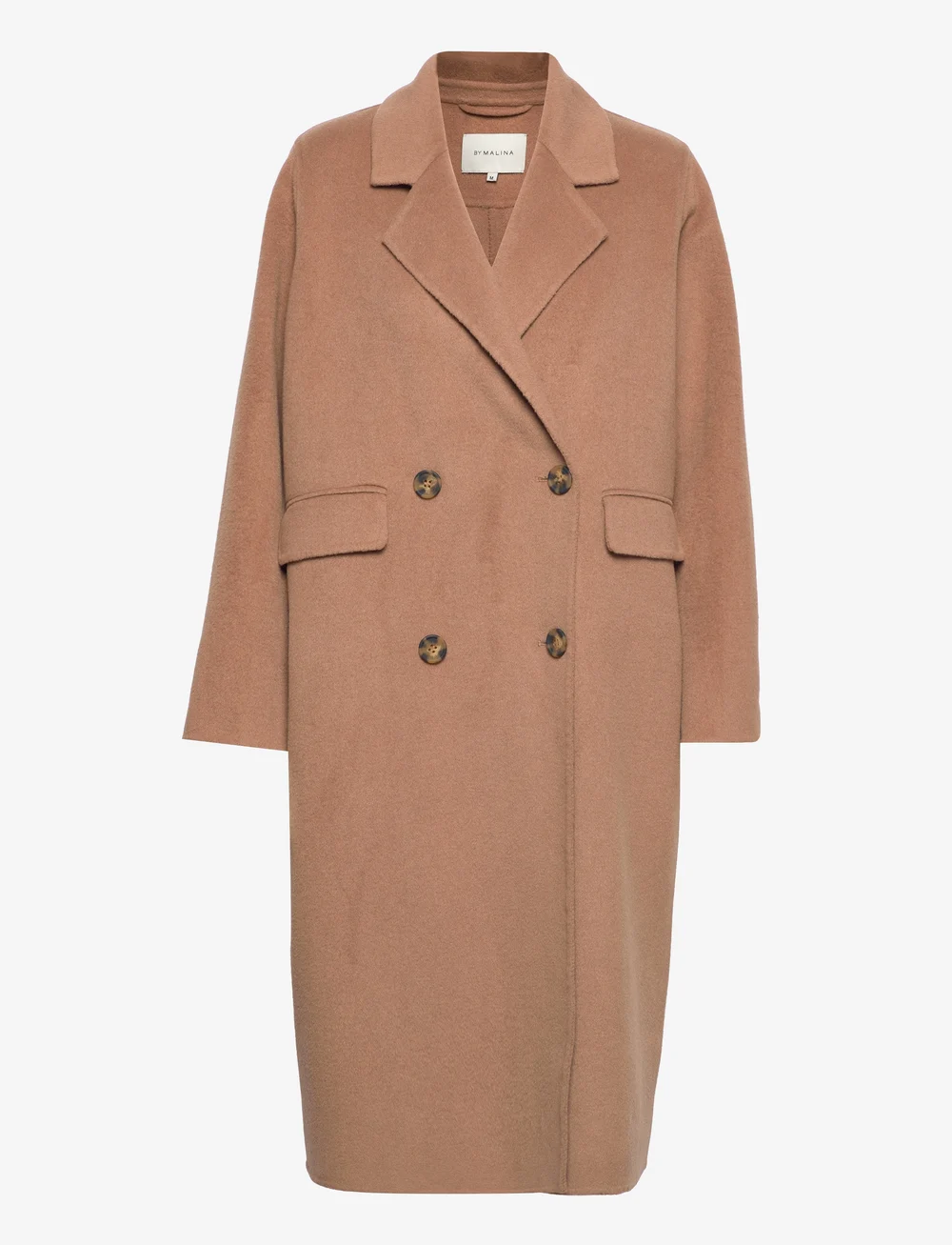 Cognac wool top coat womens