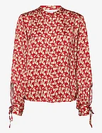 Gabriela Blouse - WINTER FLORAL BERRY RED