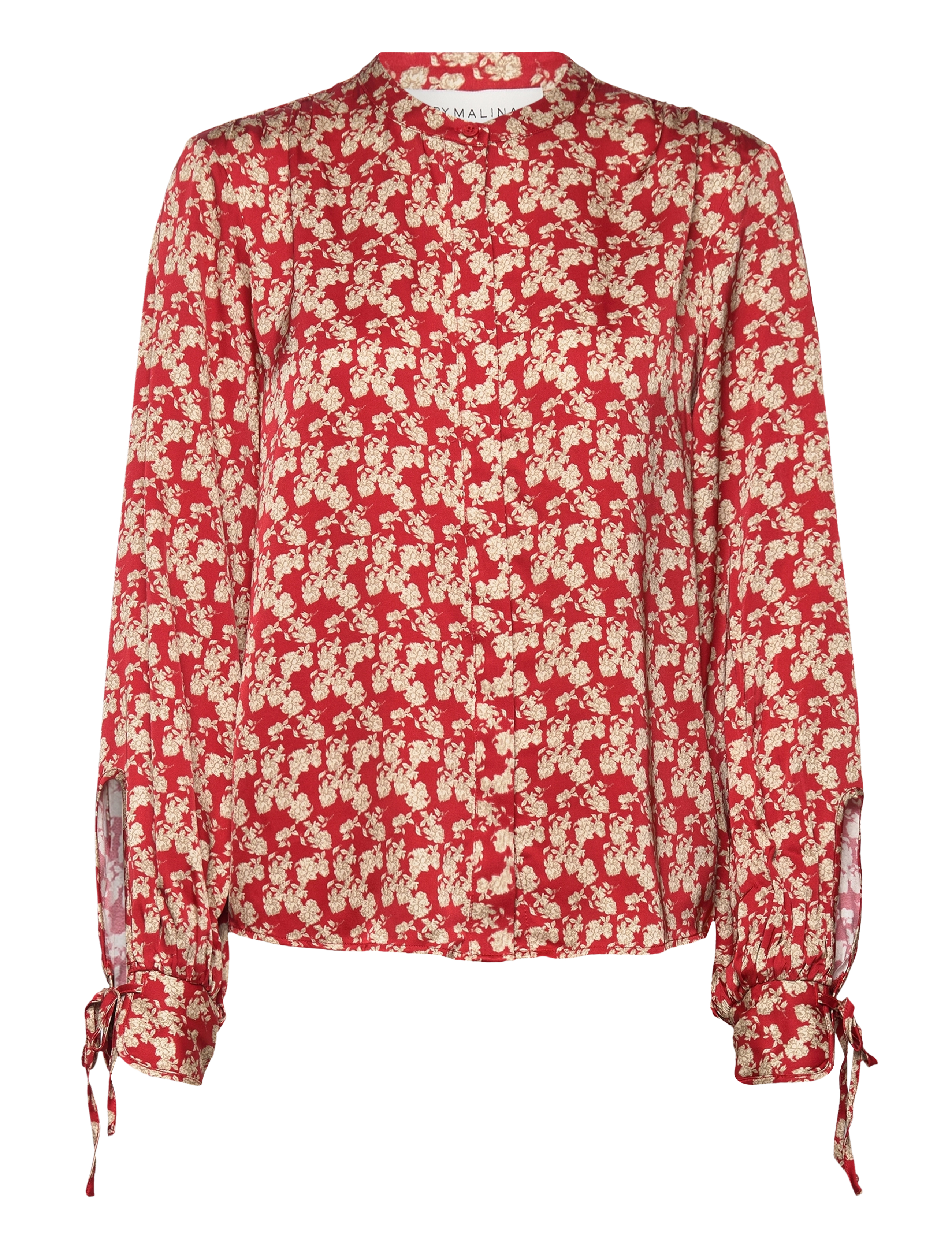 Malina - Gabriela Blouse - winter floral berry red - 1