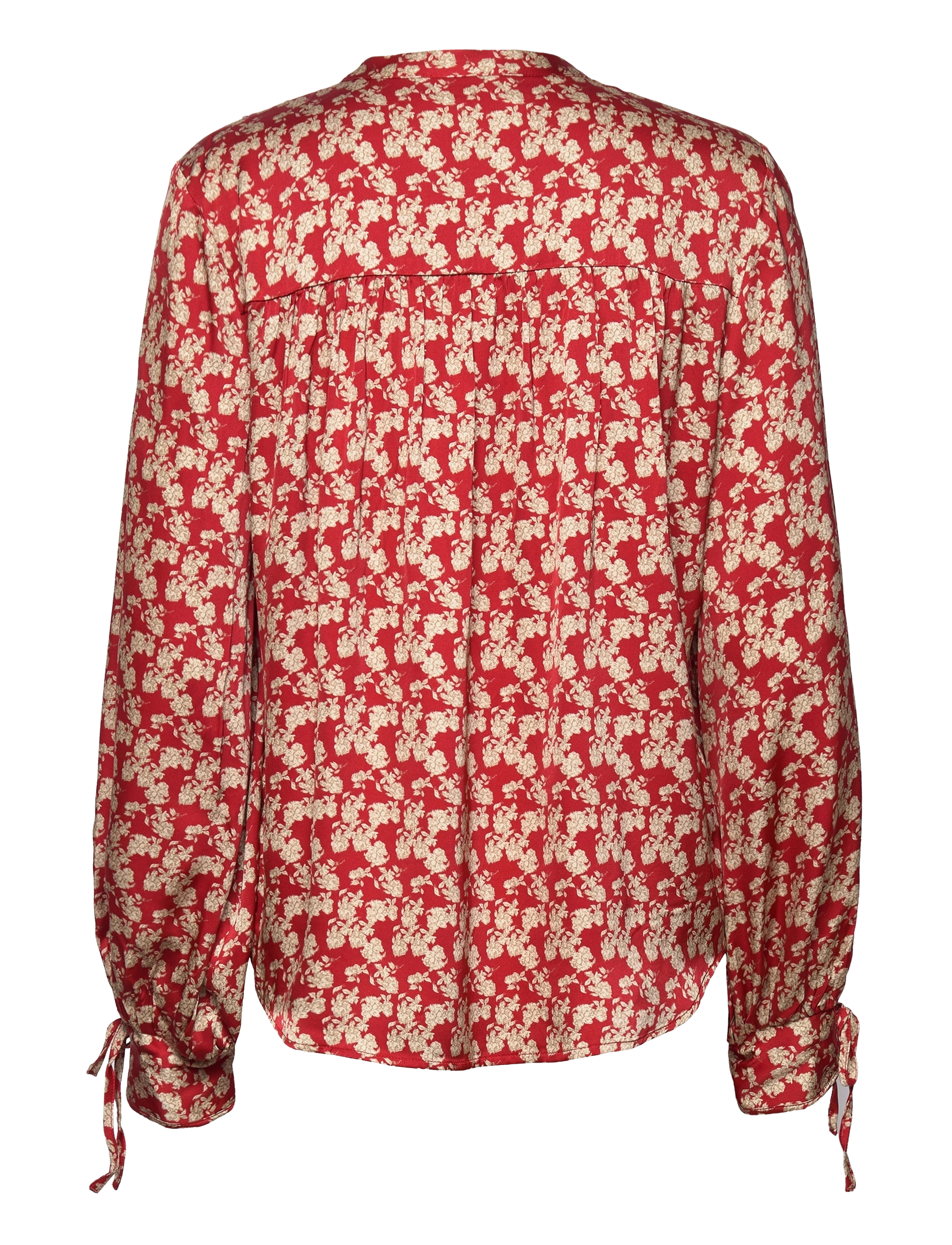 Malina - Gabriela Blouse - winter floral berry red - 2