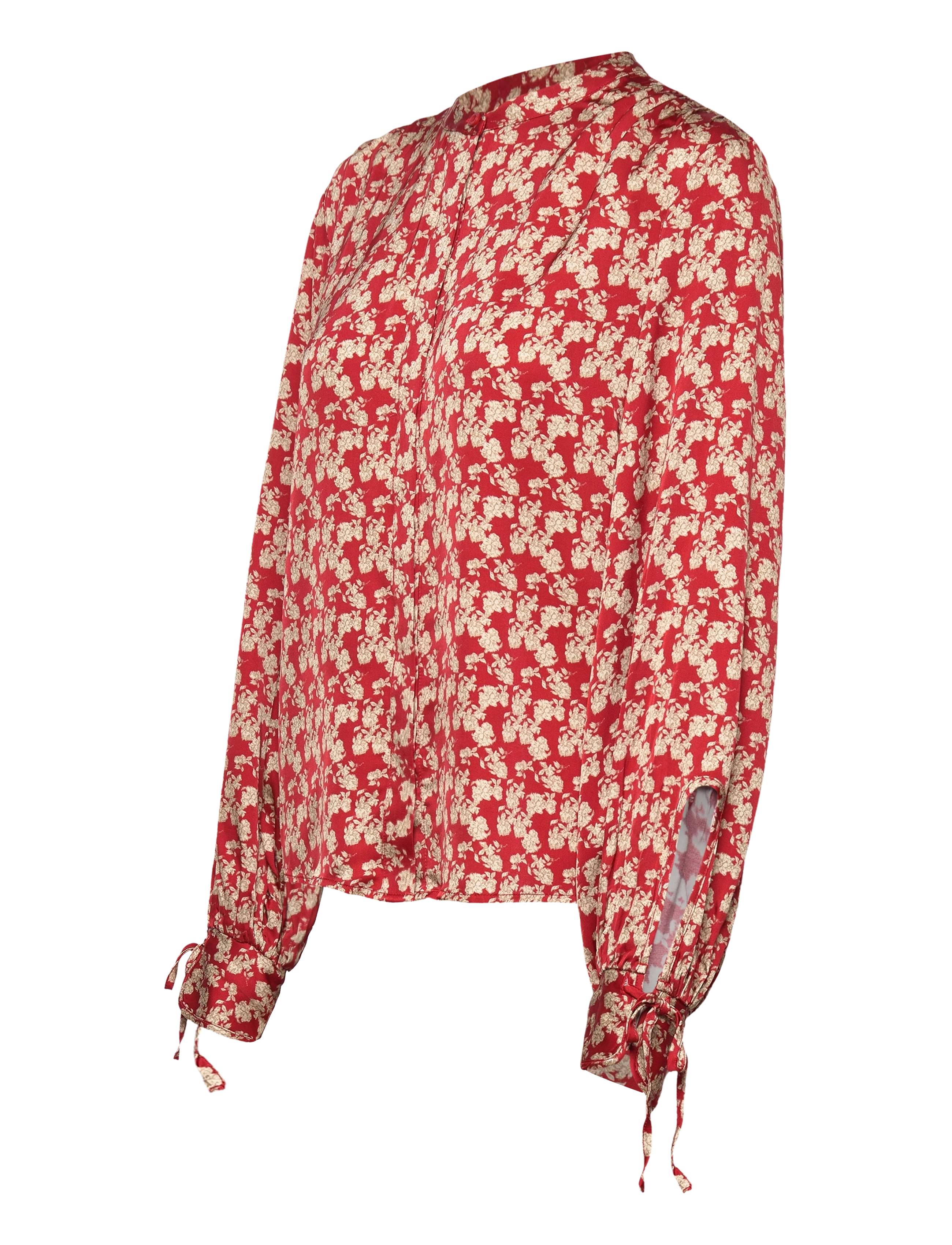 Malina - Gabriela Blouse - winter floral berry red - 3