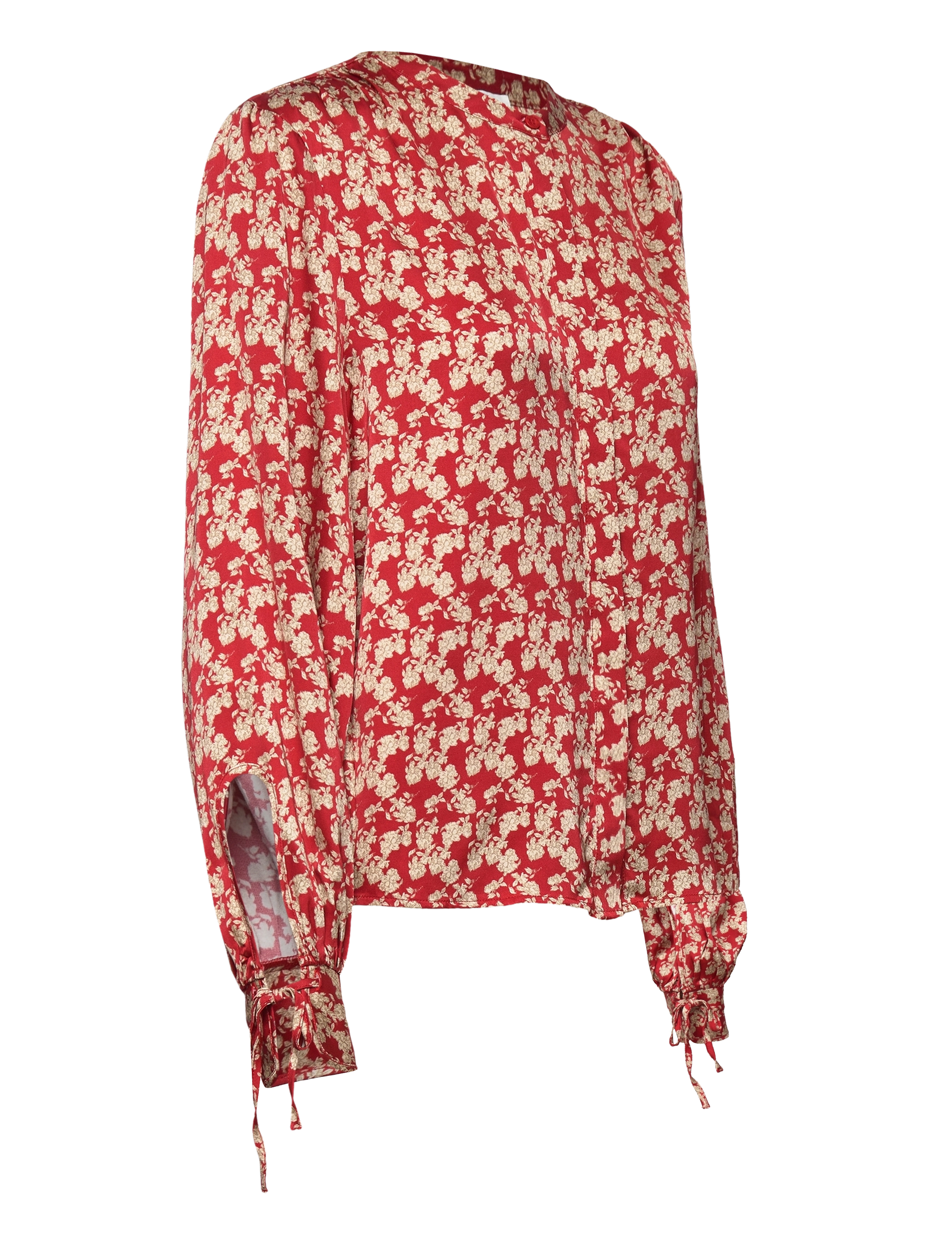 Malina - Gabriela Blouse - winter floral berry red - 4