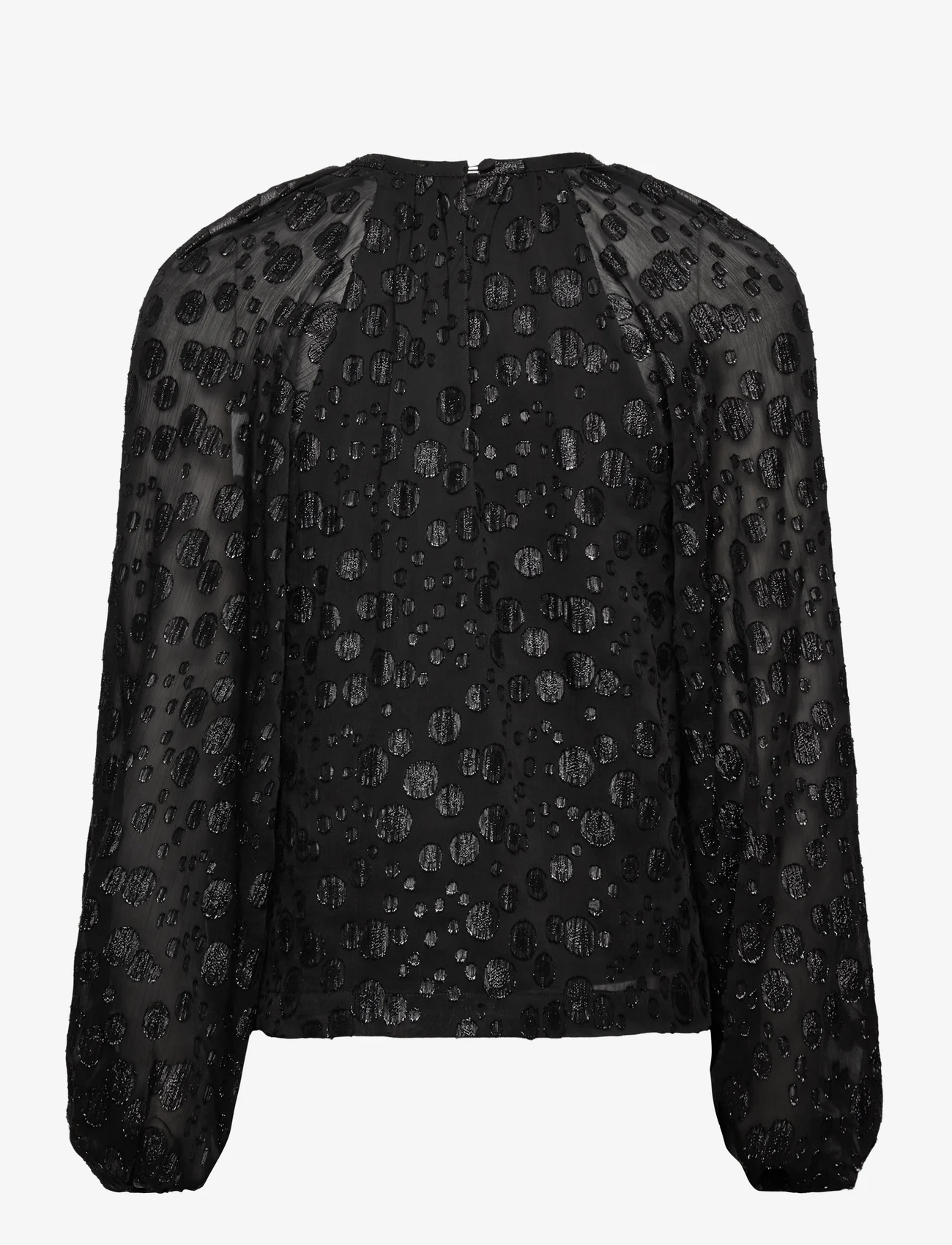 Malina - Giordana Blouse - long-sleeved blouses - black metallic - 1