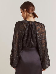 Malina - Giordana Blouse - long-sleeved blouses - black metallic - 3