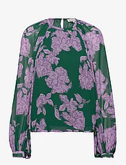 Malina - Giordana Blouse - langermede bluser - winter floral lilac - 0
