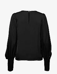 Malina - Rina balloon sleeve blouse - langærmede bluser - black - 1