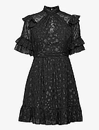 Cora Dress - BLACK METALLIC