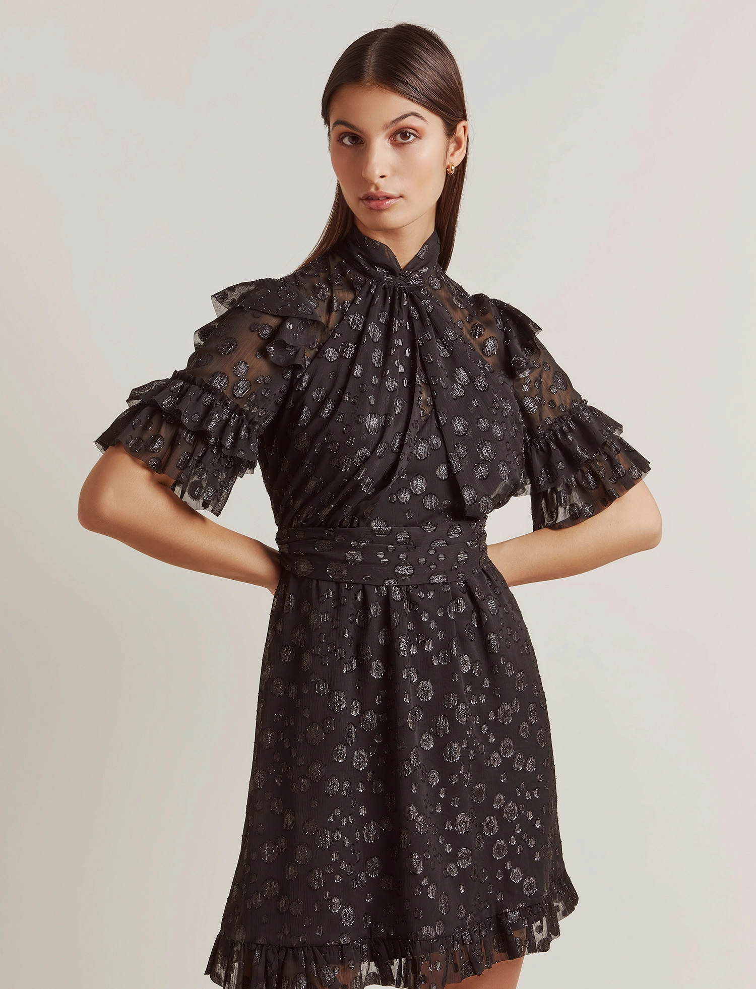 Malina - Cora Dress - black metallic - 4
