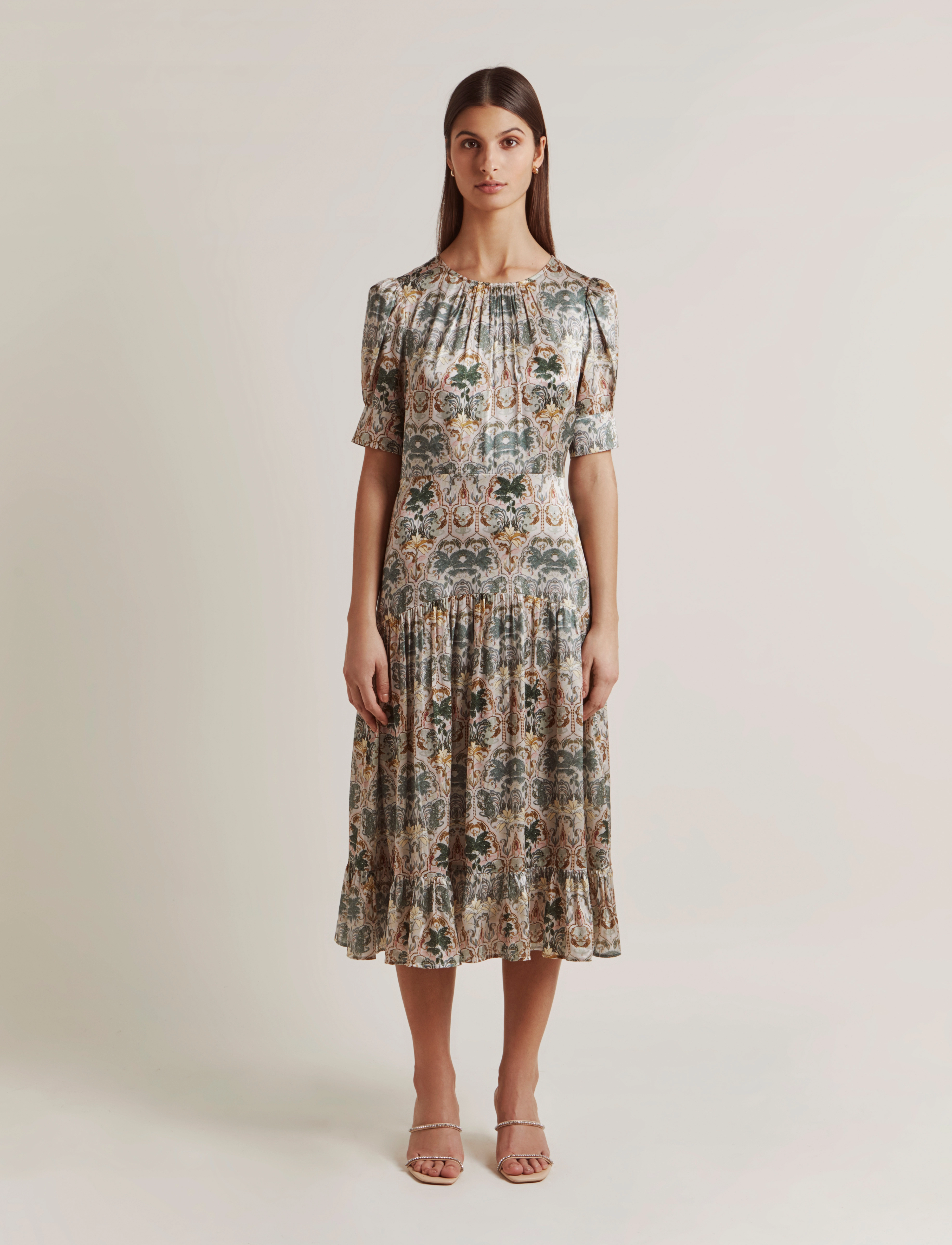 By Malina - Sirine Silk Dress - villa verde - 2