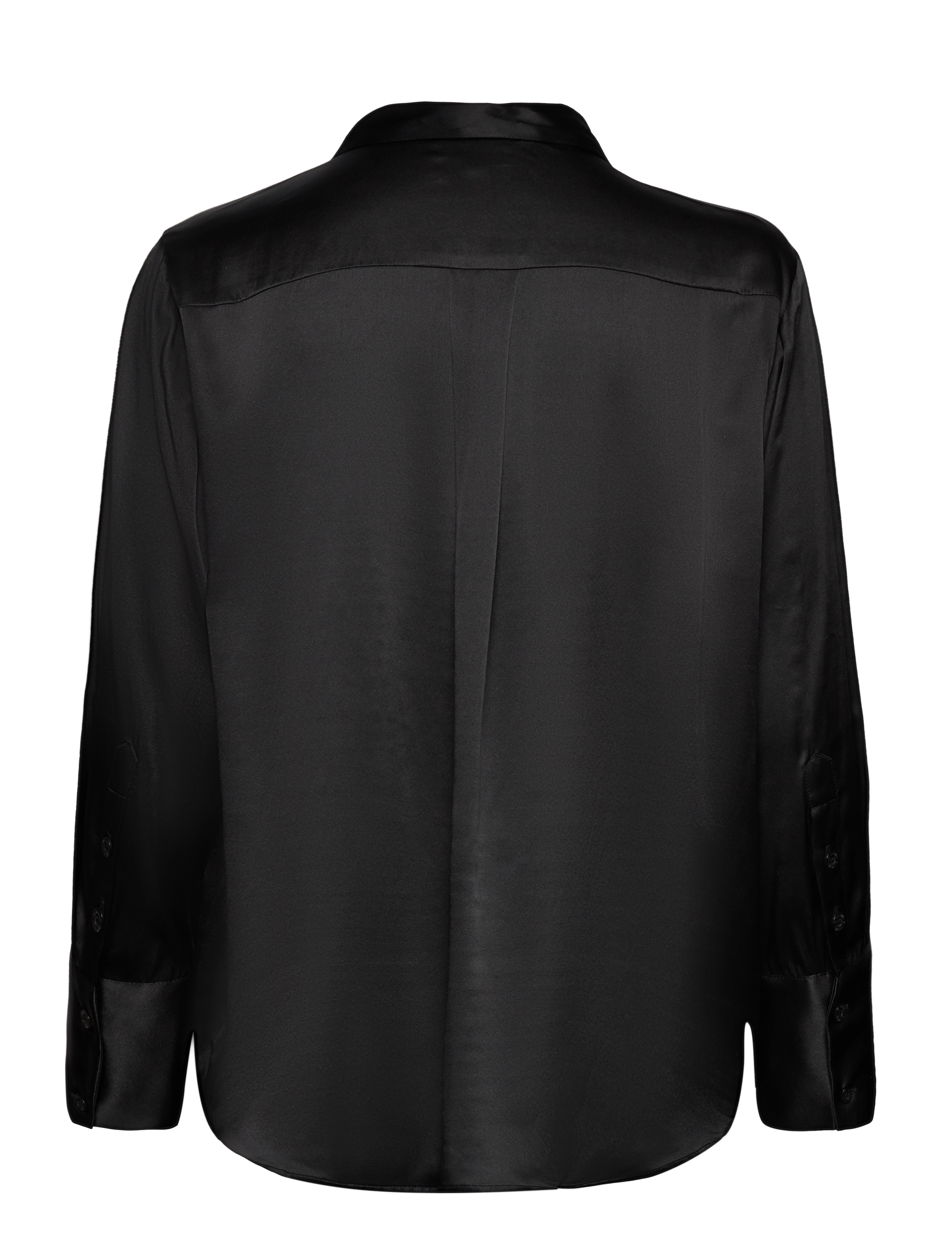 By Malina - Violetta flowy silk shirt - black - 1