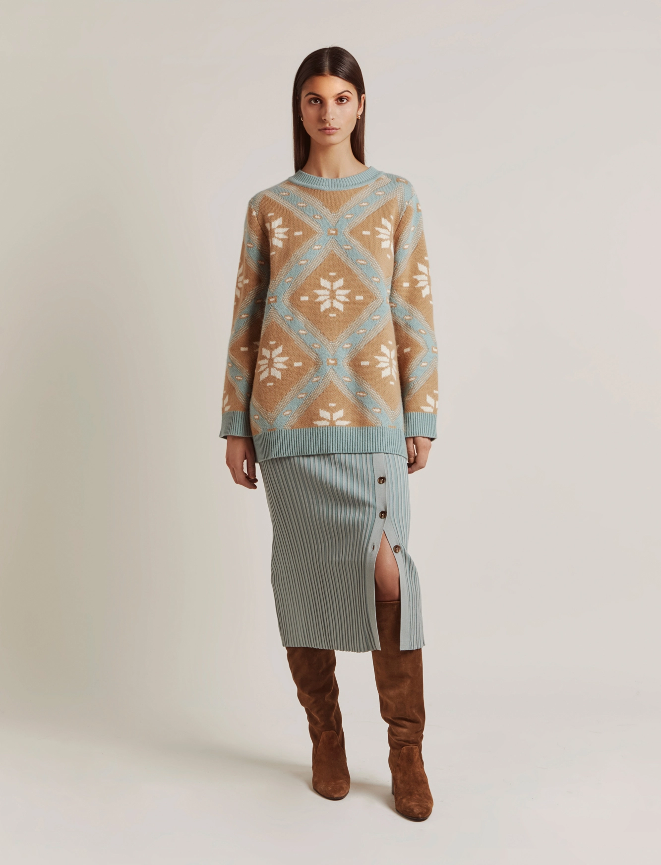 Malina - Kali Sweater - sage multi - 2