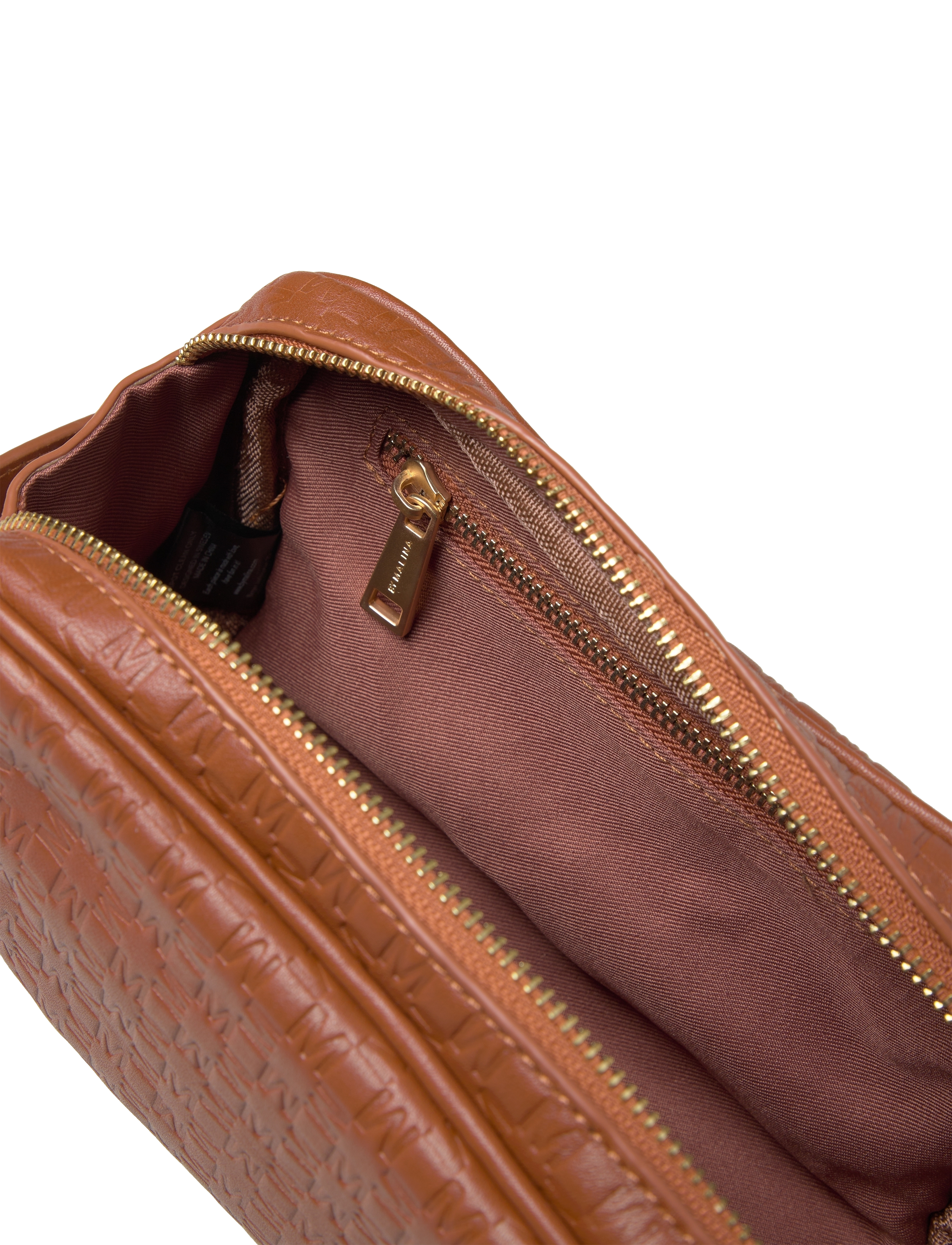 Malina - Leather Toiletry Bag - cognac - 3
