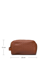 Malina - Leather Toiletry Bag - cognac - 4