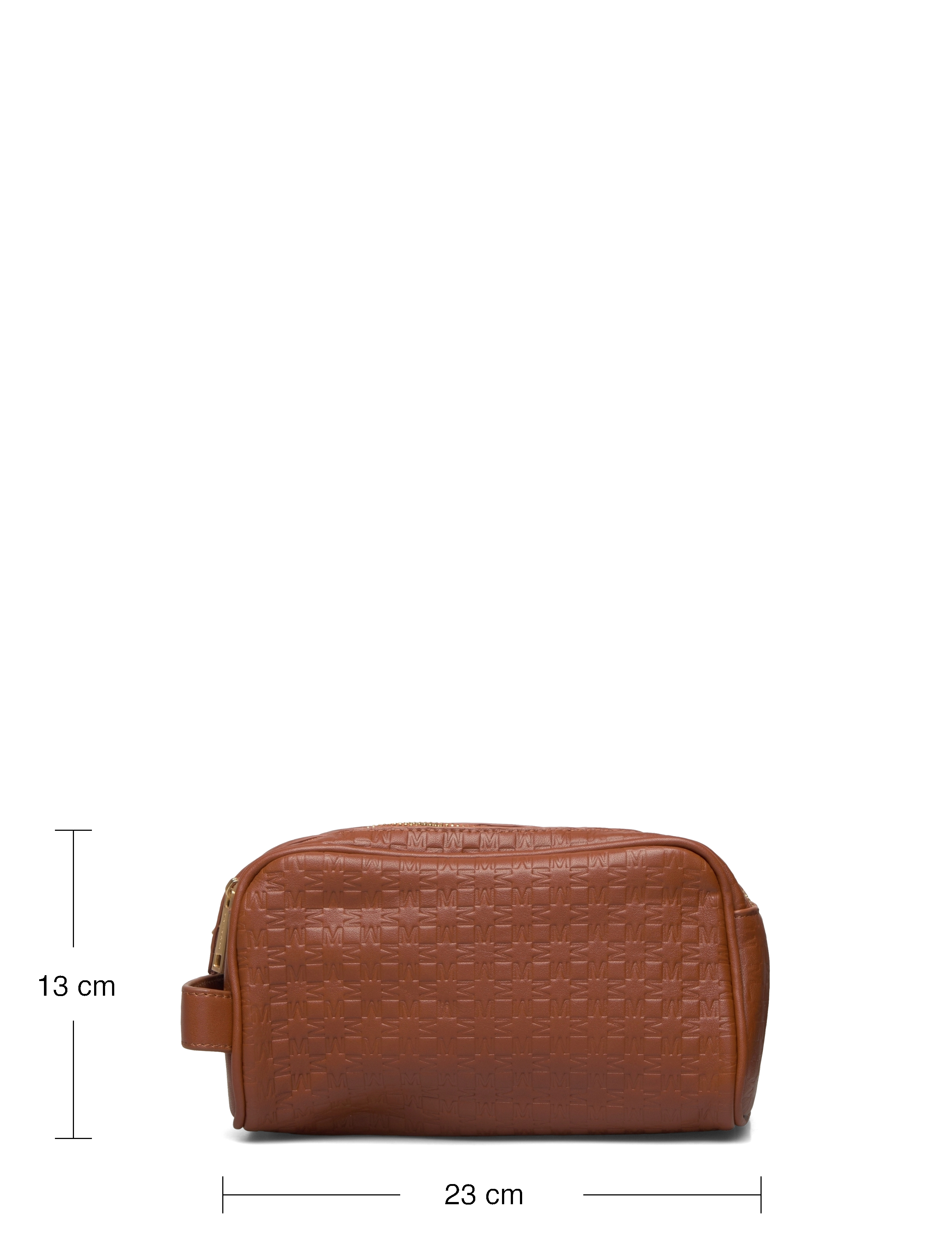 Malina - Leather Toiletry Bag - cognac - 4