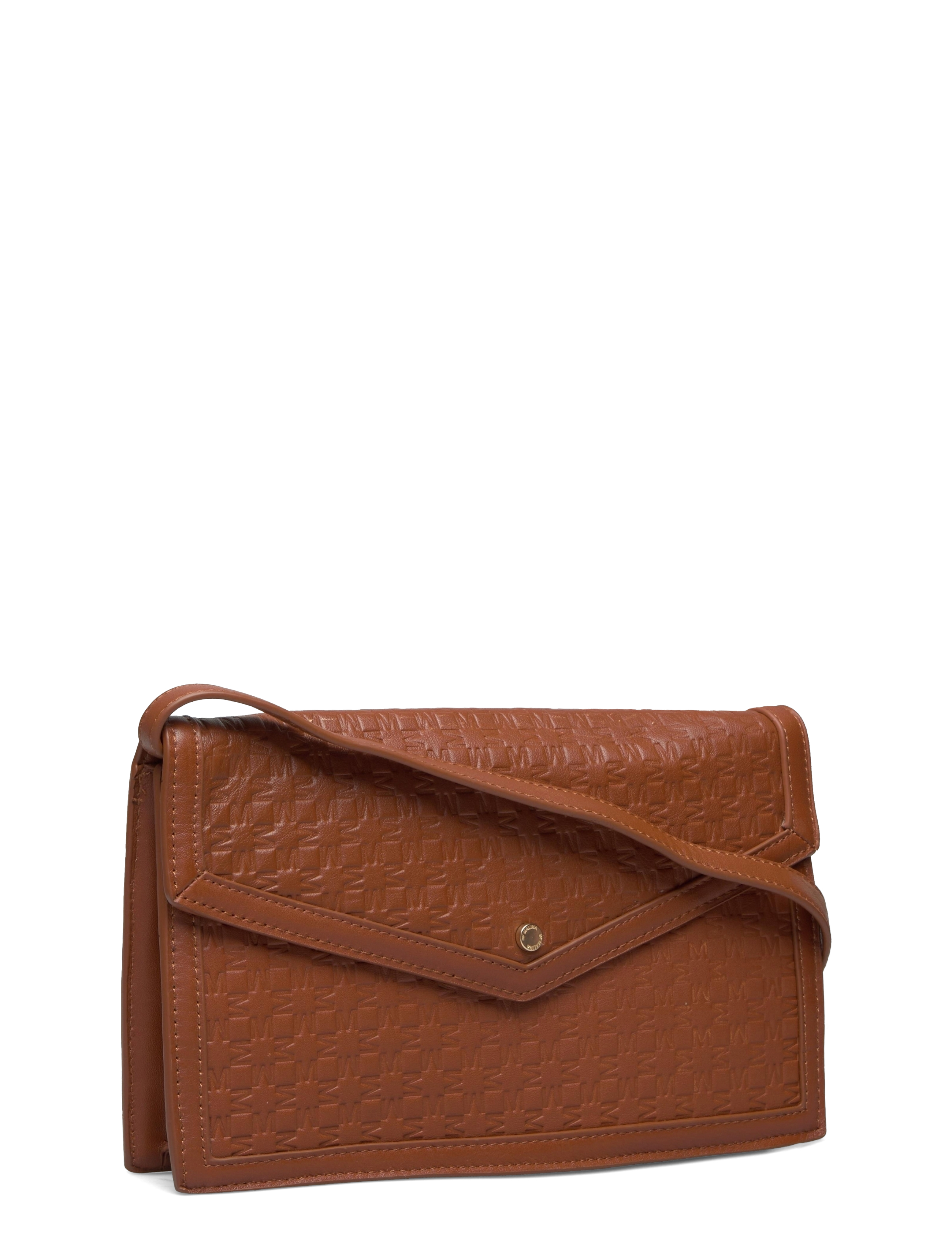 Malina - Leather Envelope Bag - cognac embossed - 2