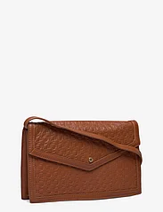 Malina - Leather Envelope Bag - party wear at outlet prices - cognac embossed - 2
