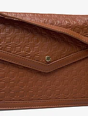 Malina - Leather Envelope Bag - party wear at outlet prices - cognac embossed - 3