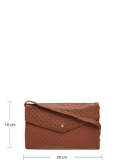 Malina - Leather Envelope Bag - cognac embossed - 5