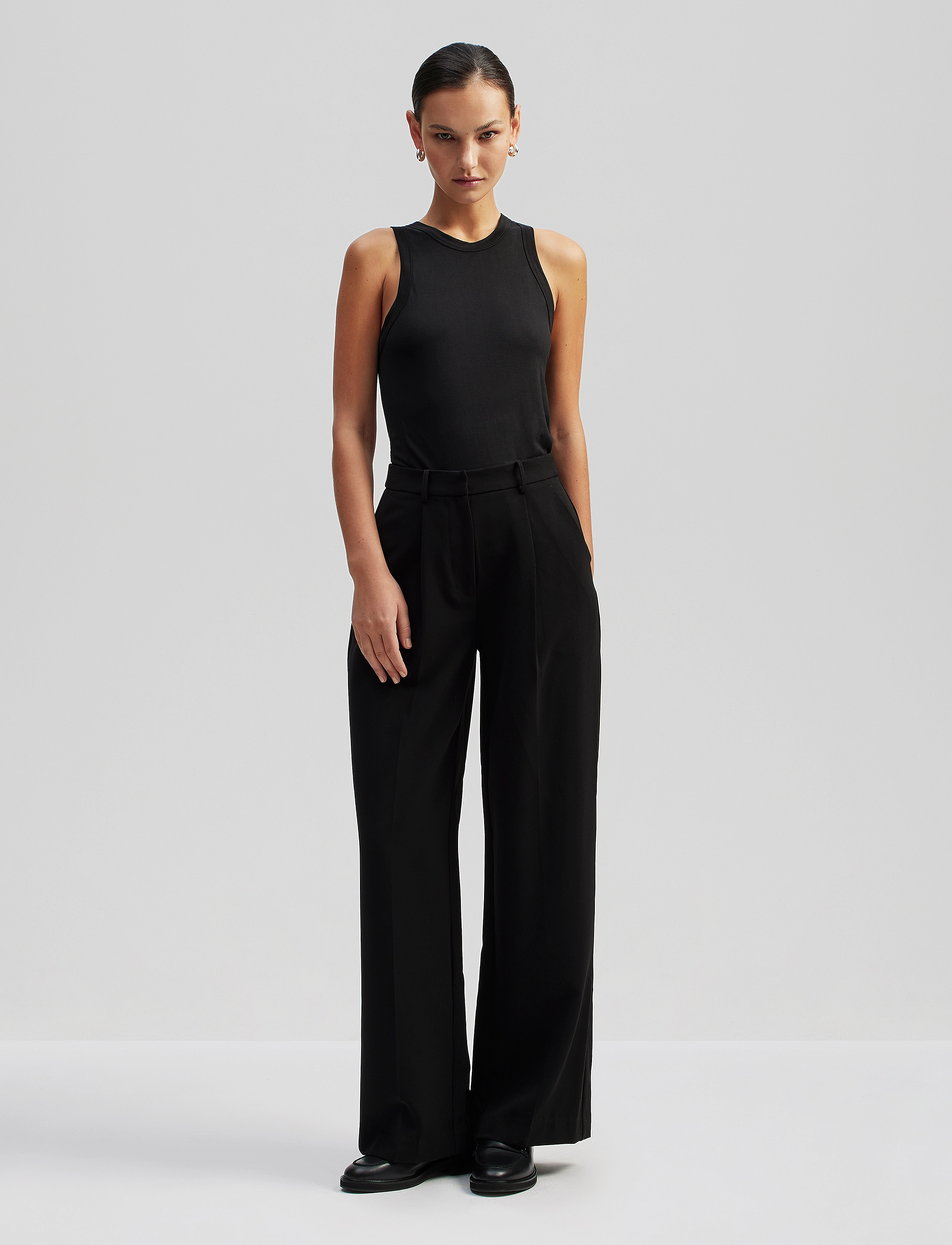 Malina - Elle ribbed tank top - black - 2
