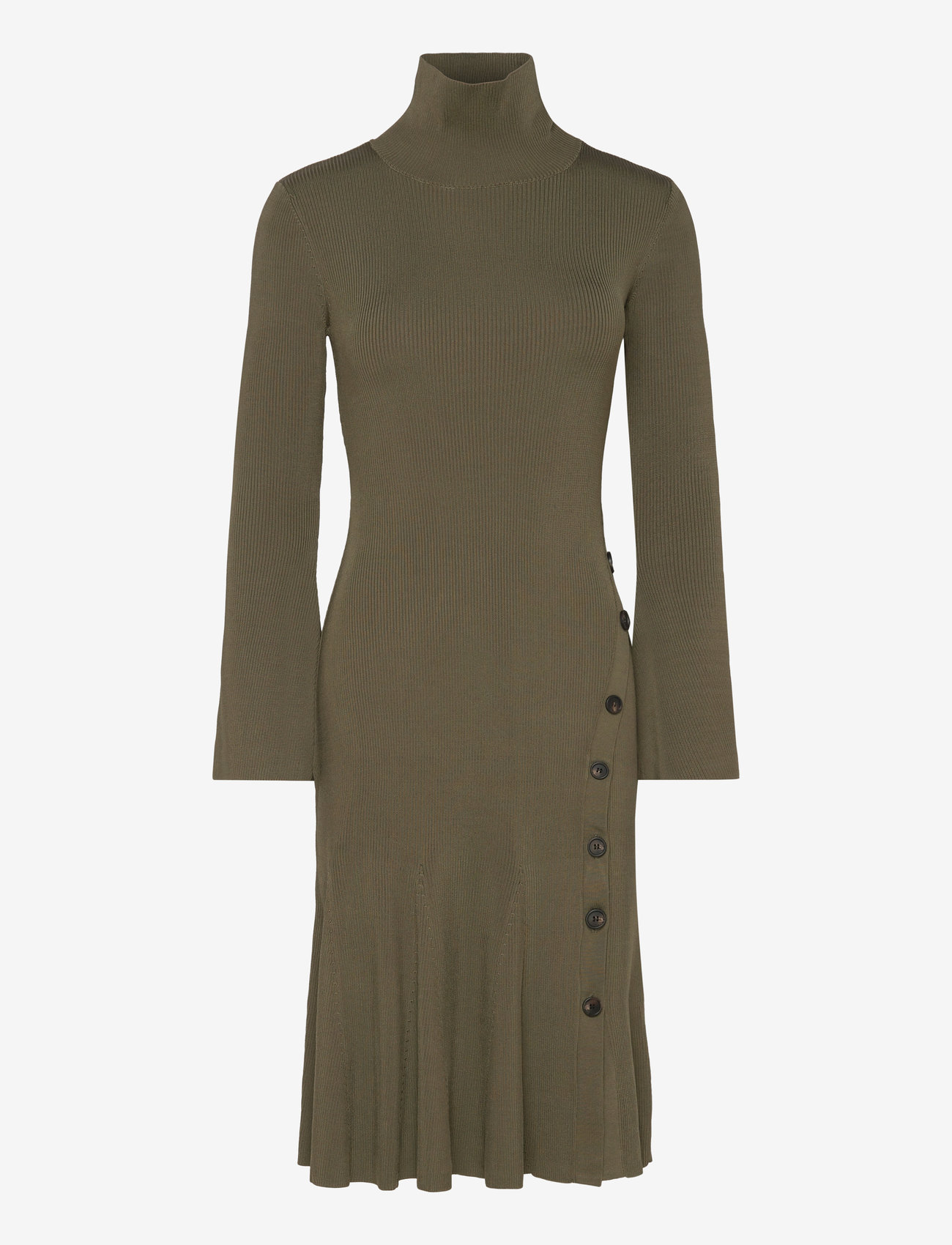 Malina - Polly knitted midi dress - knitted dresses - olive - 1