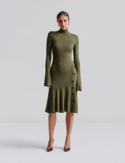 Khaki green Knitted Dresses for women always outlet prices Booztlet.com Khaki green Knitted Dresses for women always outlet prices Booztlet.com