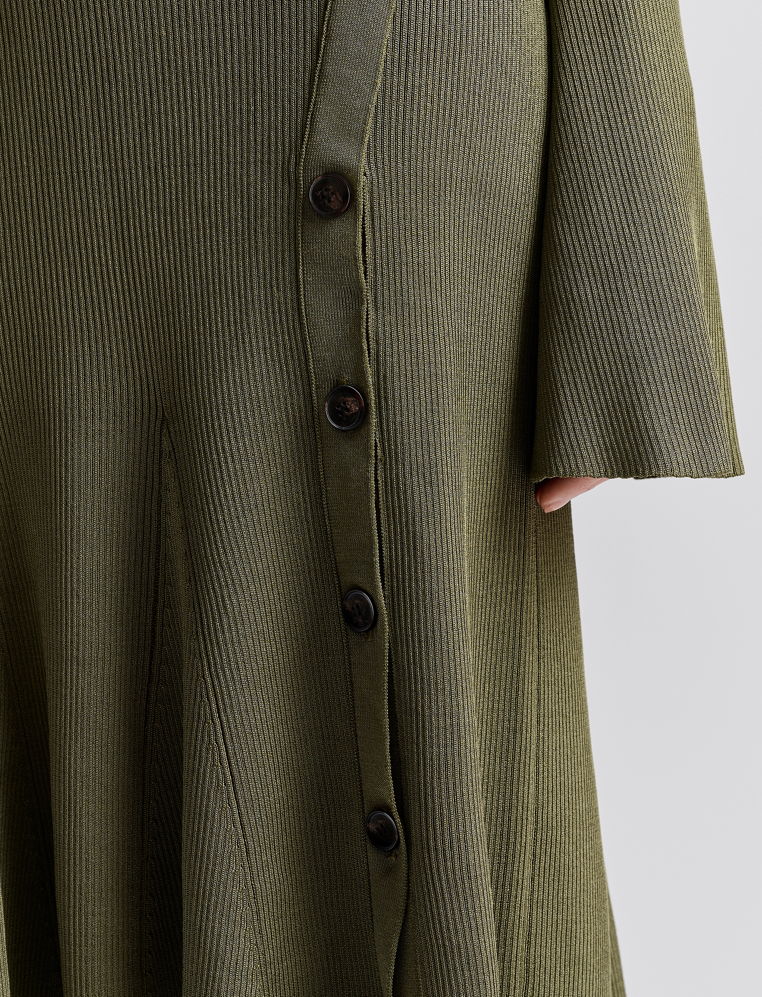 Malina - Polly knitted midi dress - knitted dresses - olive - 4