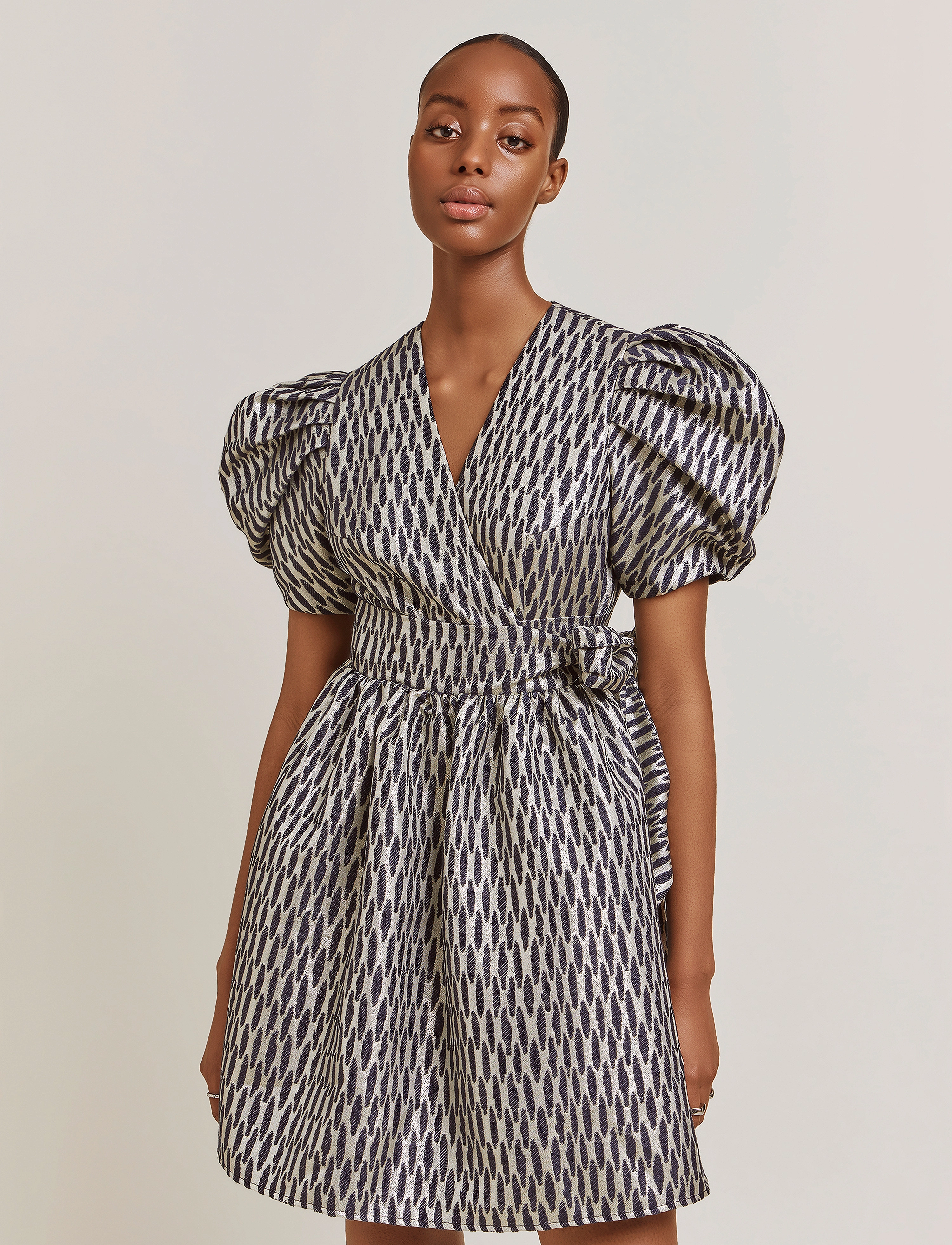 Malina - Delilah Dress - midnight blue metallic - 3