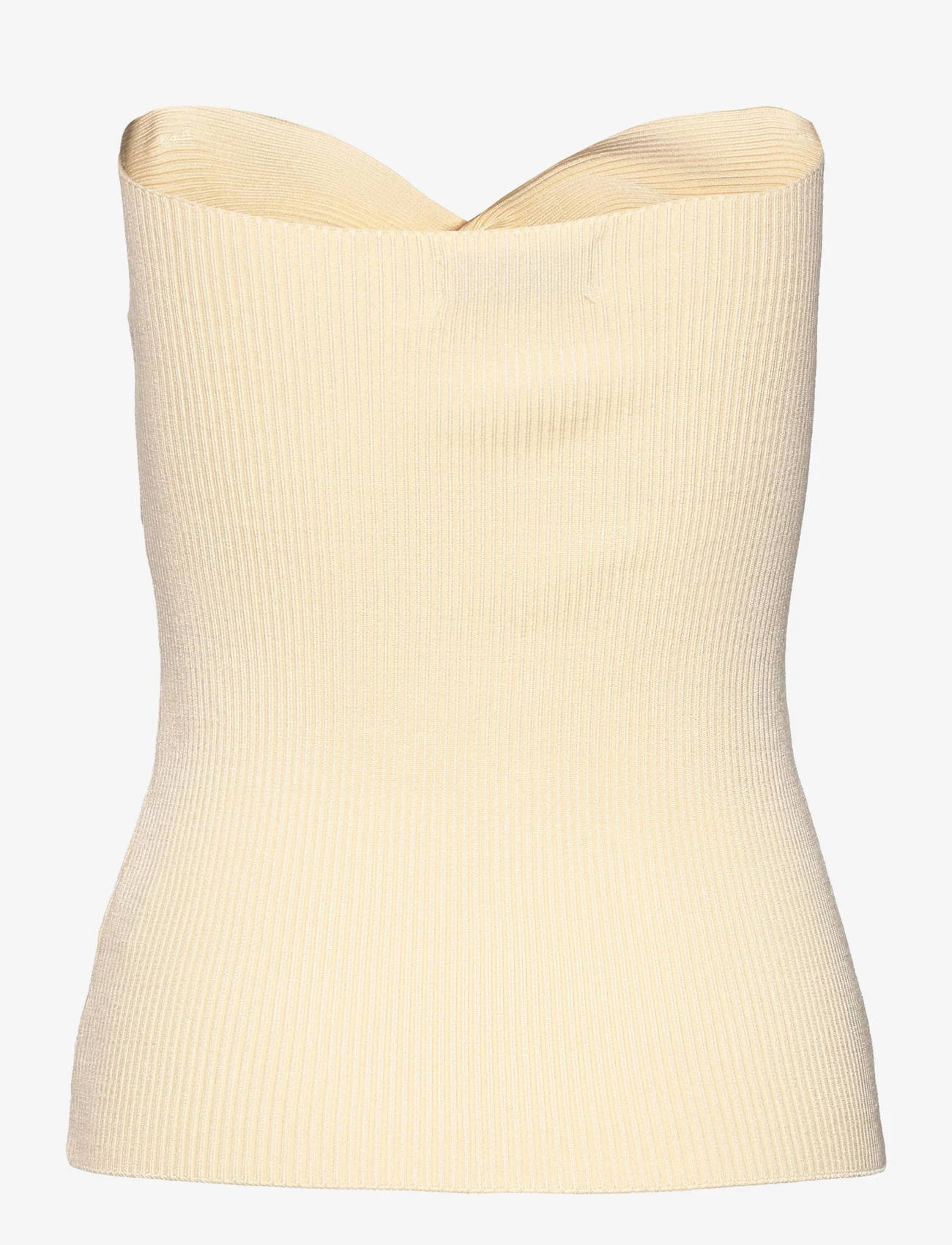 Malina - Allis rib knitted tube top - sleeveless tops - vanilla - 1