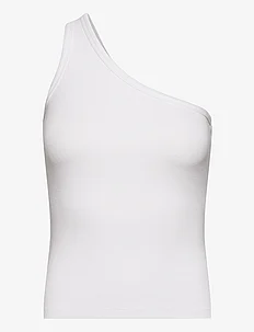 Cecilie ribbed one-shoulder top, Malina