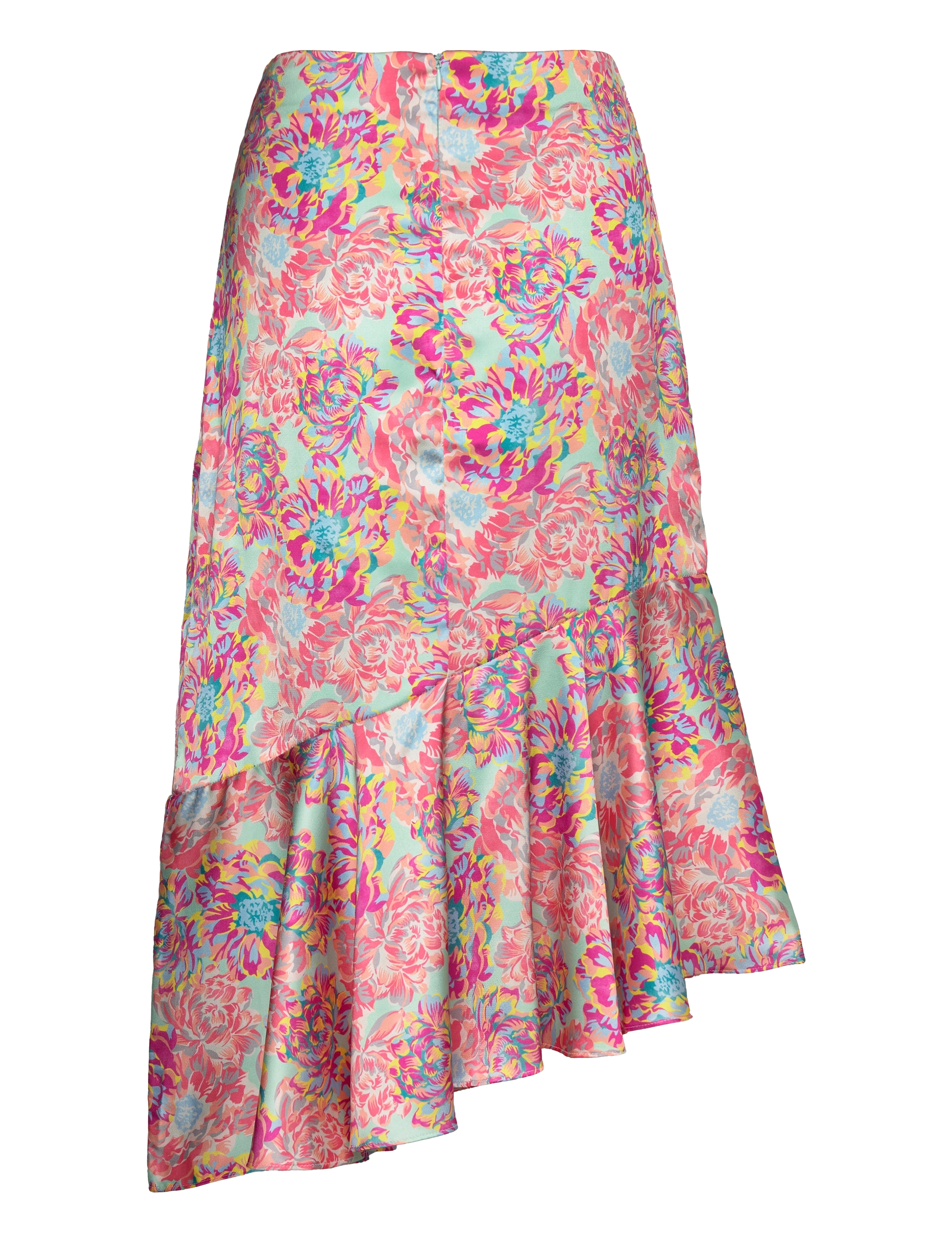 Malina - Cissi printed midi satin skirt - peony - 1