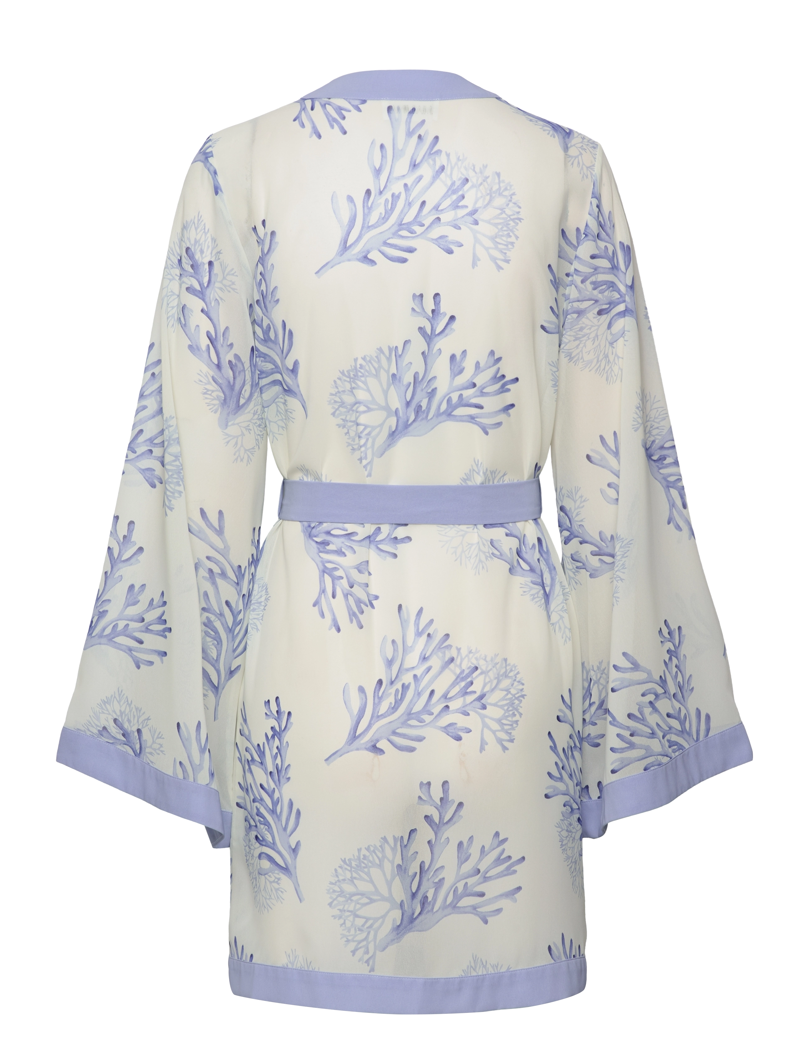 Malina - Dalia printed wrap kaftan - coral blue - 2