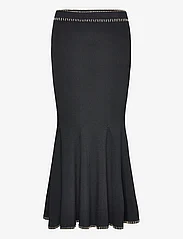 Malina - Faye stitch detail knitted midi skirt - stickade kjolar - black - 0