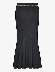 Malina - Faye stitch detail knitted midi skirt - strikkede nederdele - black - 1