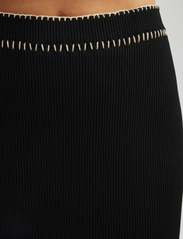 Malina - Faye stitch detail knitted midi skirt - stickade kjolar - black - 5