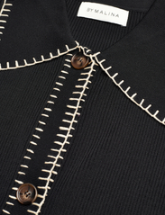 Malina - Grace stitch detail knitted top - jakas - black - 7
