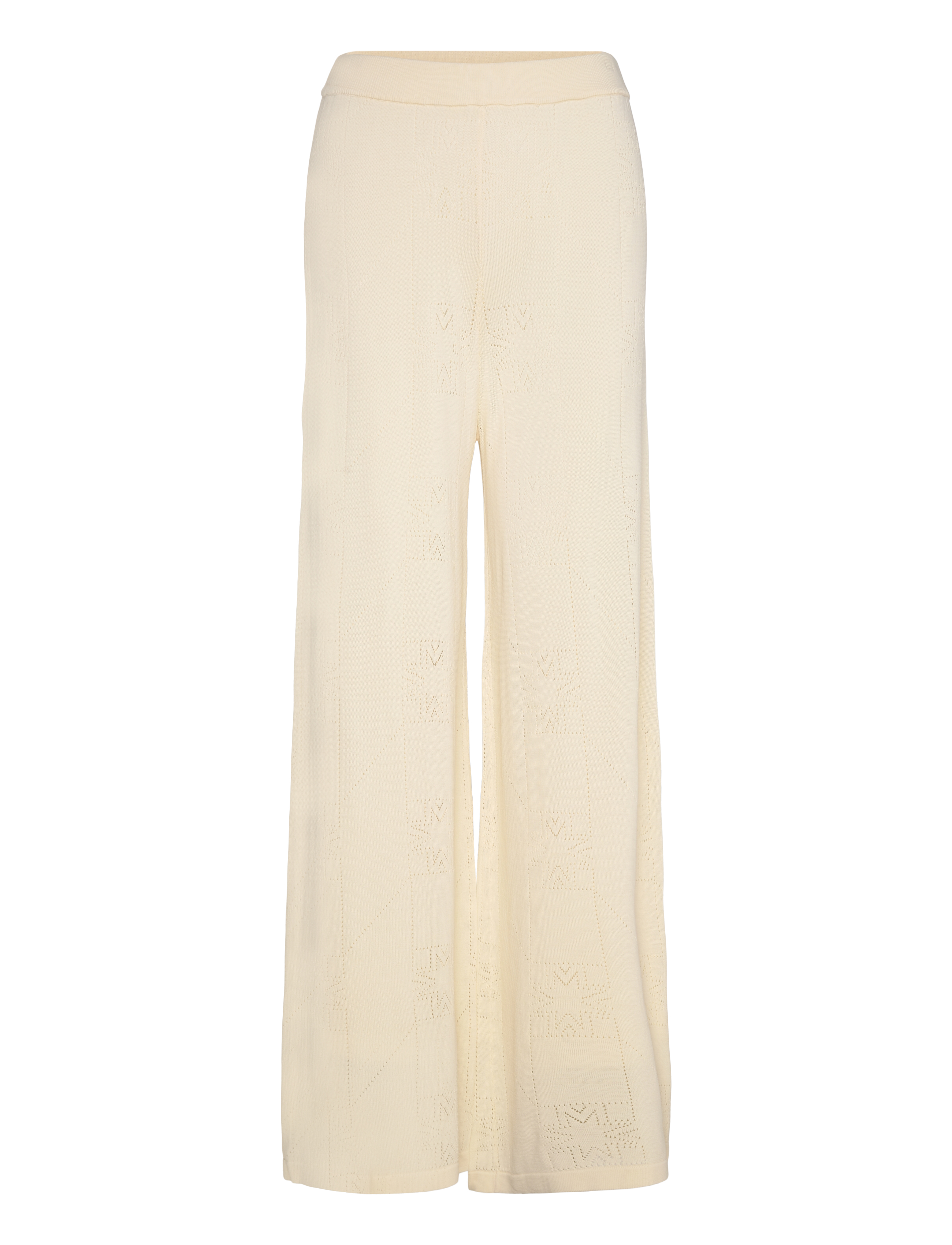 MALINA Jessie Wide Fit Strick Hosen Cream - L - Damen