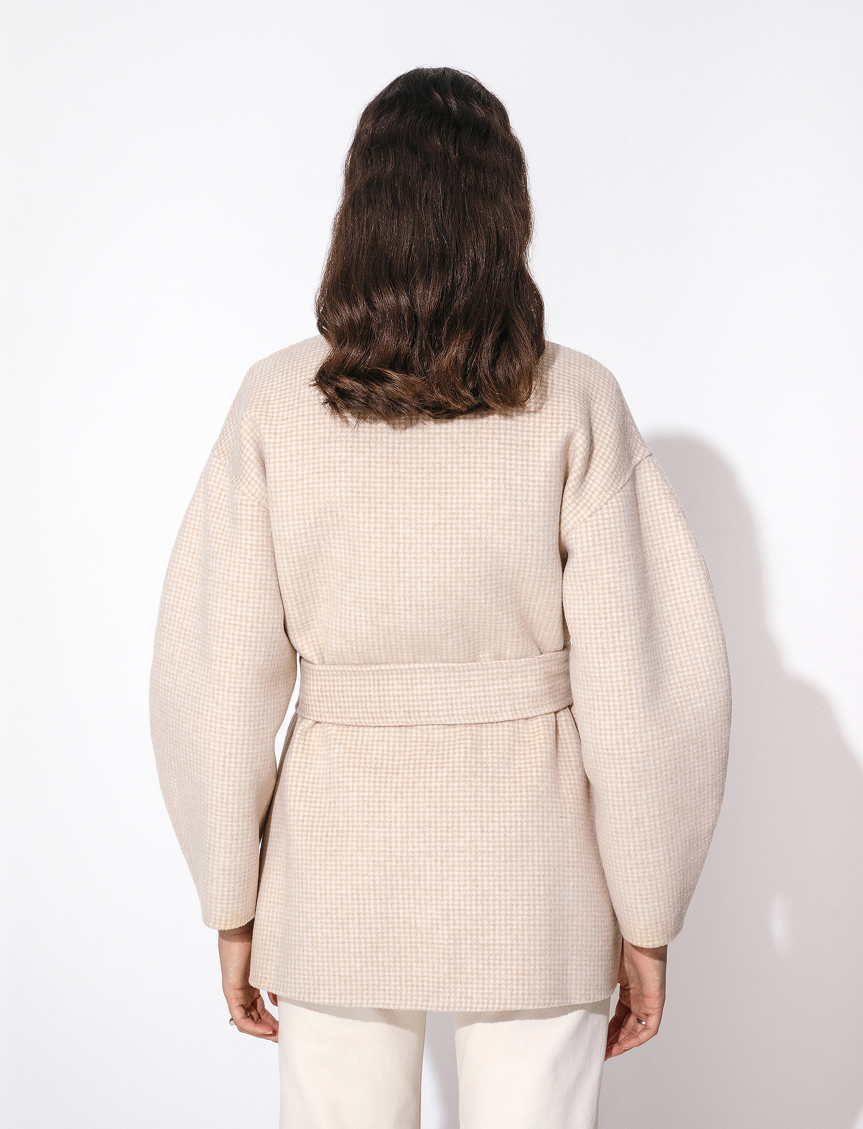 Malina - Joanna Wool Jacket - macadamia houndstooth - 3