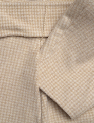 Malina - Joanna checkered wool jacket belt - ziemas jakas - macadamia houndstooth - 8