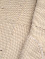 Malina - Joanna checkered wool jacket belt - vinterjakker - macadamia houndstooth - 9