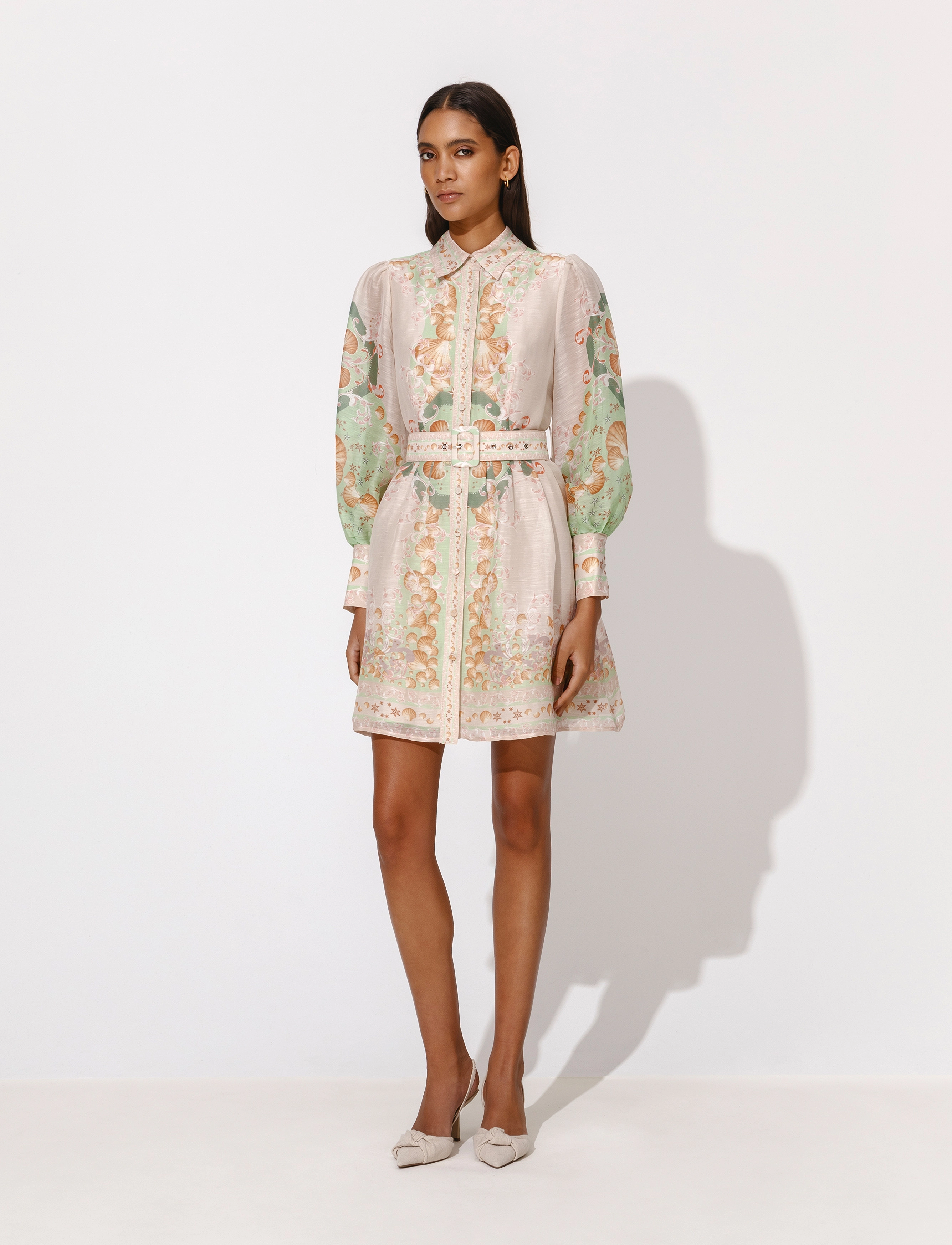 Malina Mathilde Silk Dress - Wedding guests - PASTEL SHELLS / multi