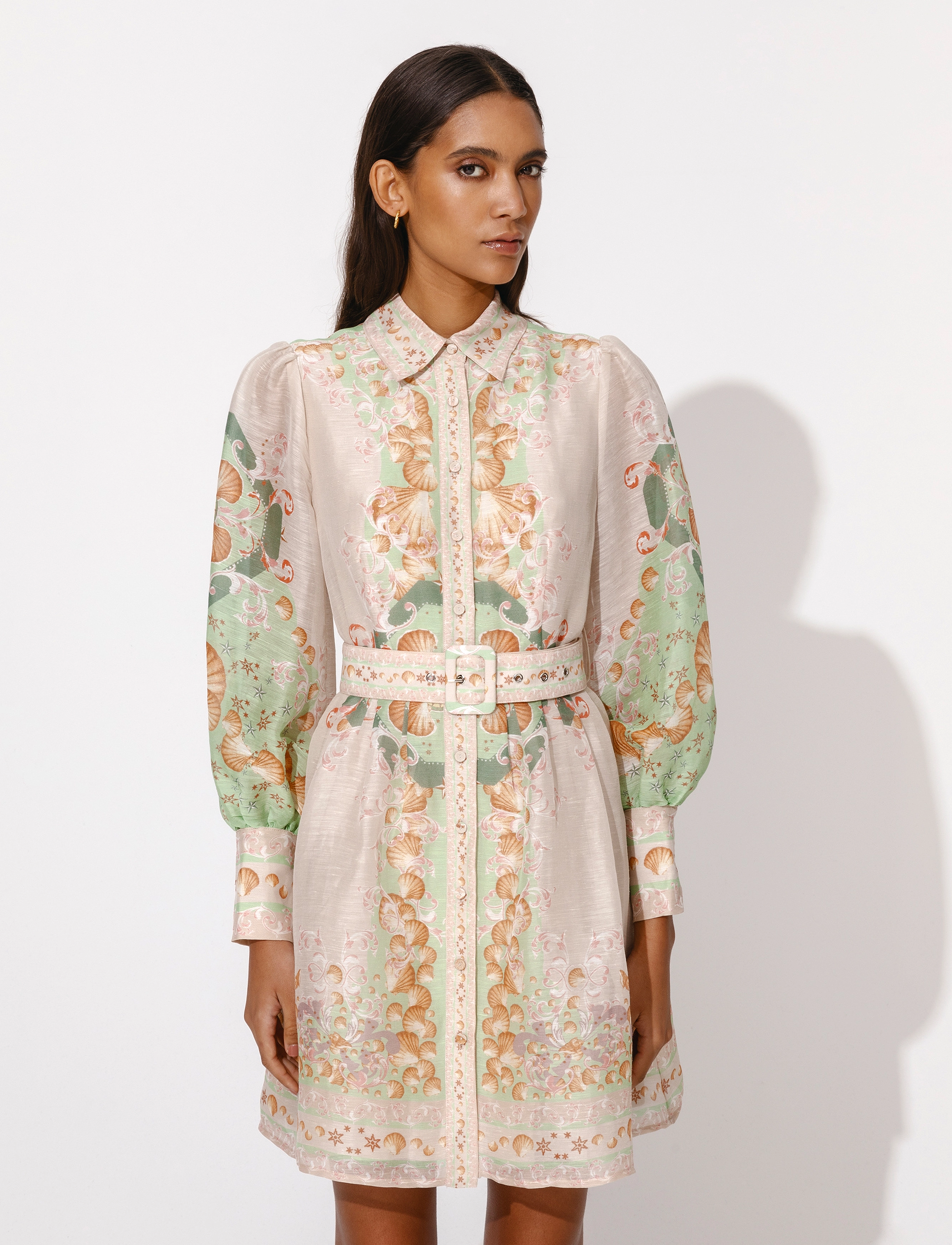 Malina - Mathilde Silk Dress - pastel shells - 3